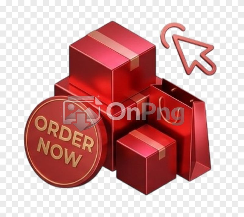 3D Order Now Badge PNG