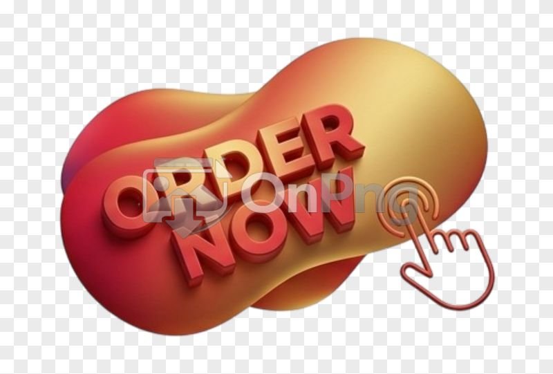 3D Order now Button Transparent PNG