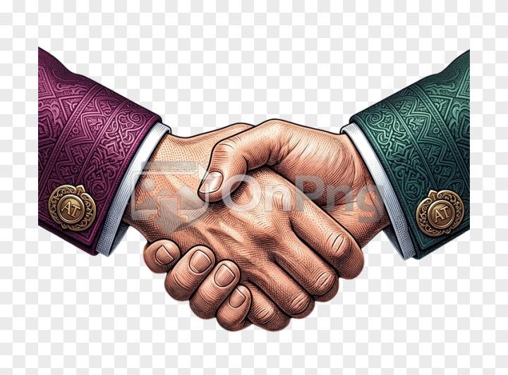 Elegant Formal Handshake Illustration PNG