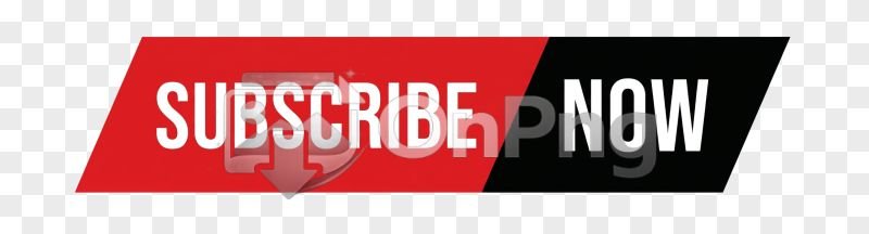 Flat Red and Black Subscribe Now Button PNG