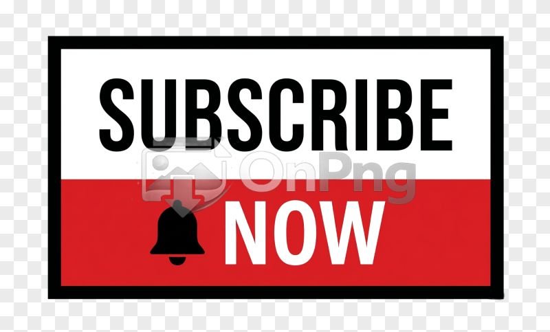 Red and White Subscribe Now Bell Button PNG