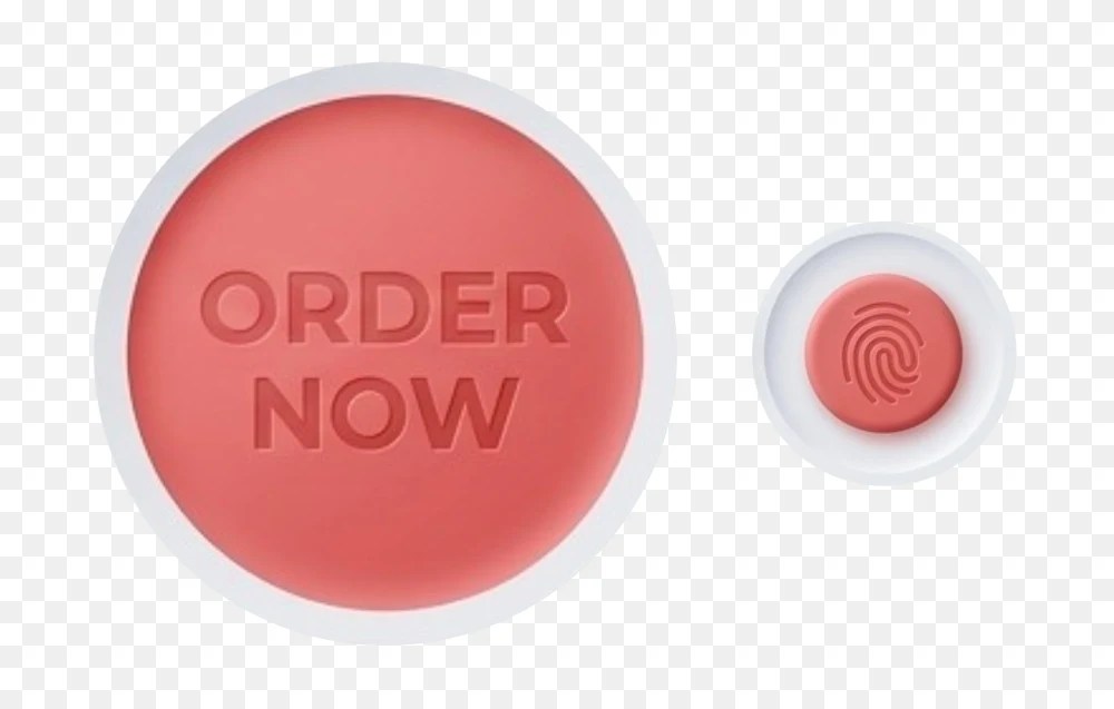 Red Order Now and Fingerprint Button PNG  Transparent Background