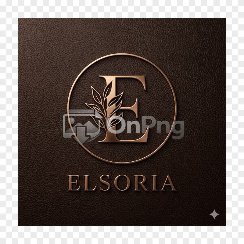Luxury Bronze Botanical Letter E Logo