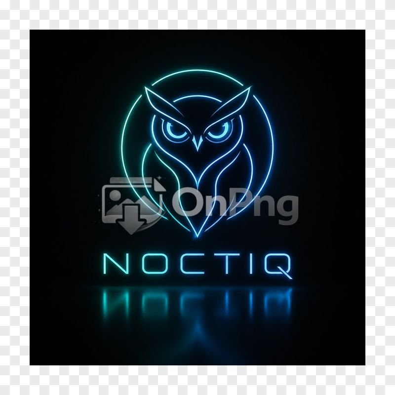 NOCTIQ Neon Owl Logo Design | Futuristic Tech & Gaming Mascot