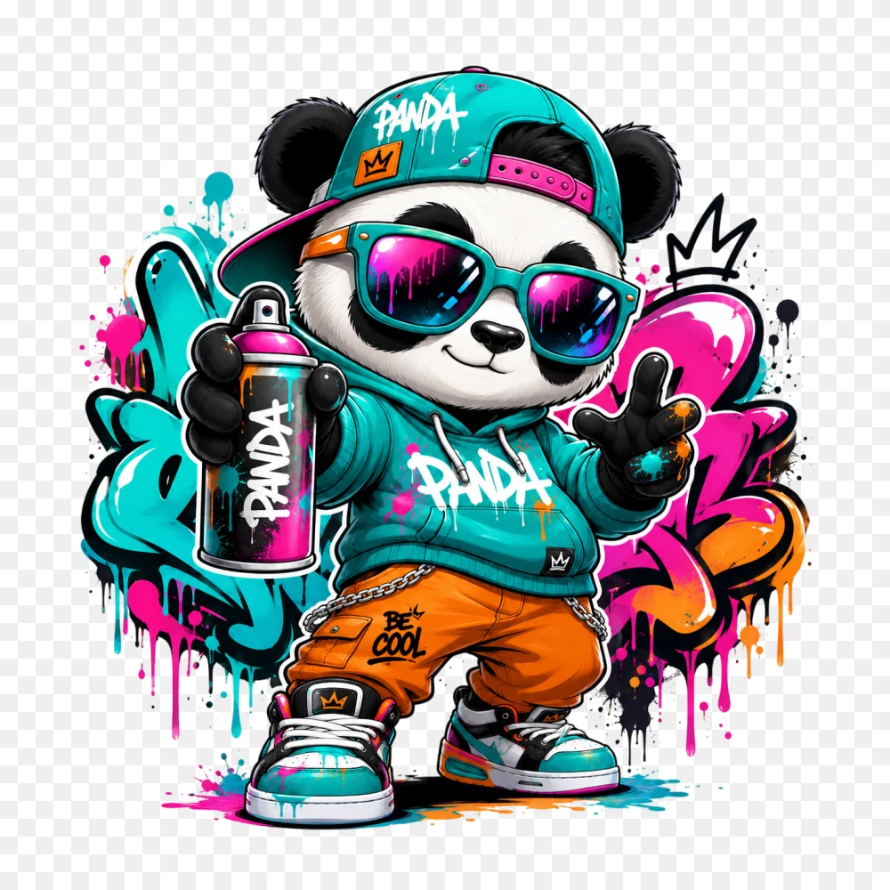 Urban Kawaii Graffiti Mascot Collection – Premium Street-Art Character Sticker & T-Shirt design PNG Transparent Background
