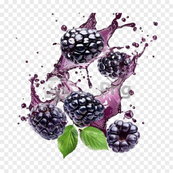 Fresh Blackberry Juice Splash PNG