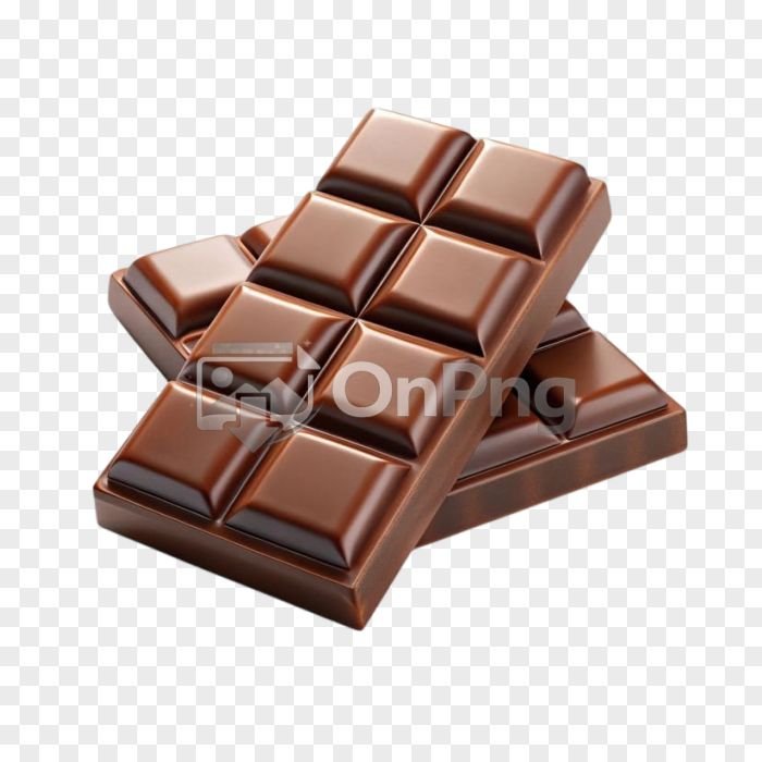 Premium Dark Chocolate Bar PNG Transparent Background