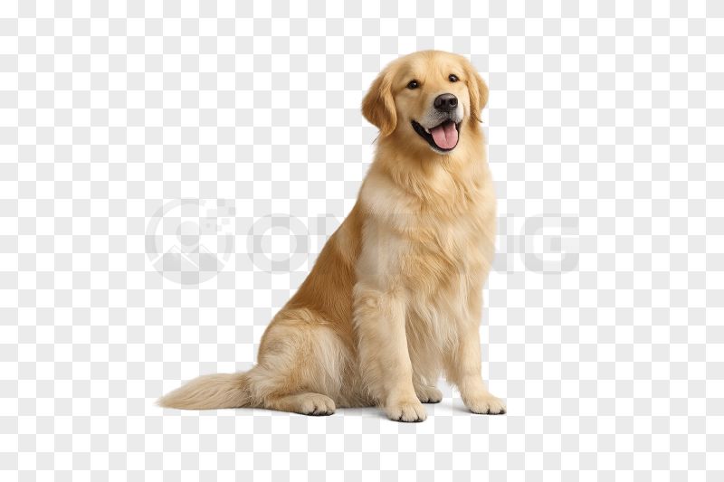 Golden Retriever Dog PNG with Transparent Background