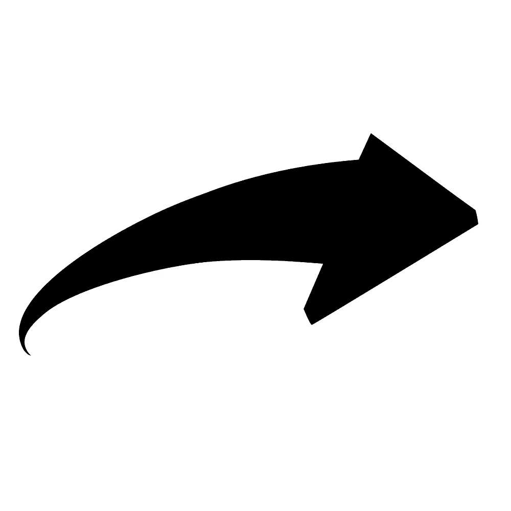 Black Curved Right Arrow PNG Transparent Background  Transparent Background