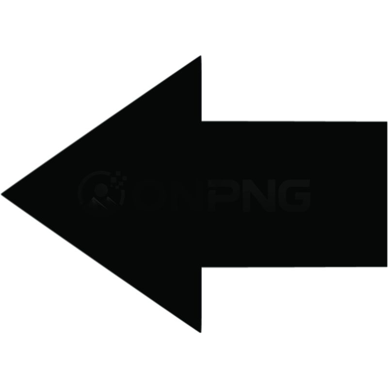Black Left Arrow PNG Transparent Background