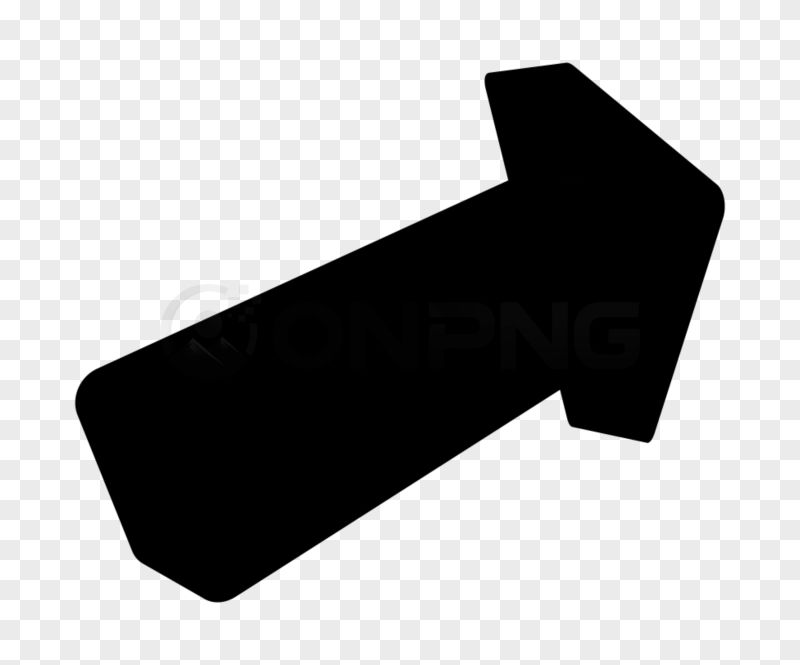 Black Upward Right Arrow PNG Transparent Background