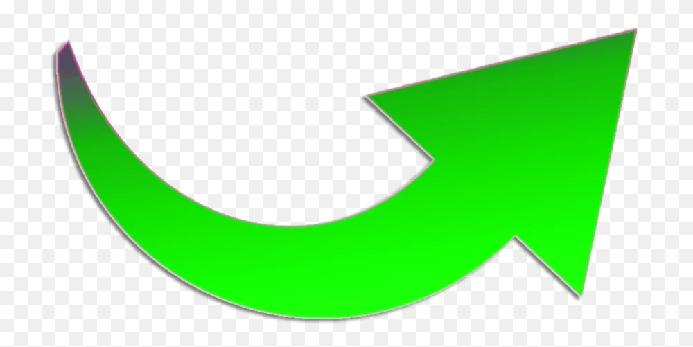 Bold Curved Green Arrow PNG Transparent Background  Transparent Background