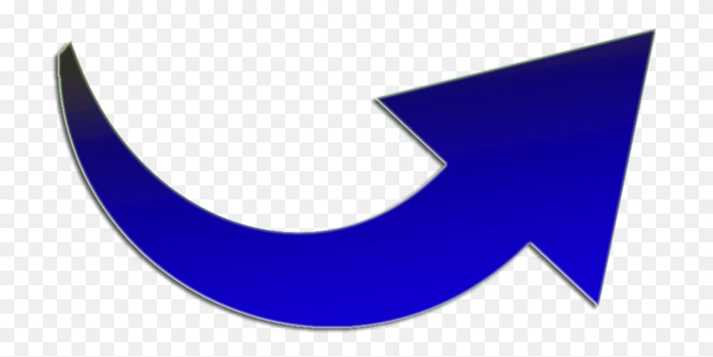 Curved Blue Upward Right Arrow PNG Transparent Background  Transparent Background