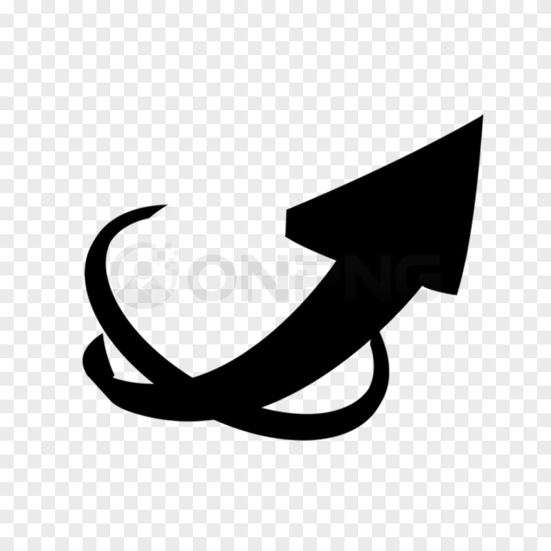 Swirling Upward Arrow PNG Transparent Background