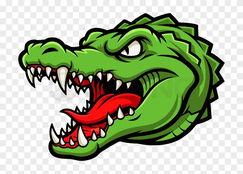Brutal Crocodile Mascot Logo PNG