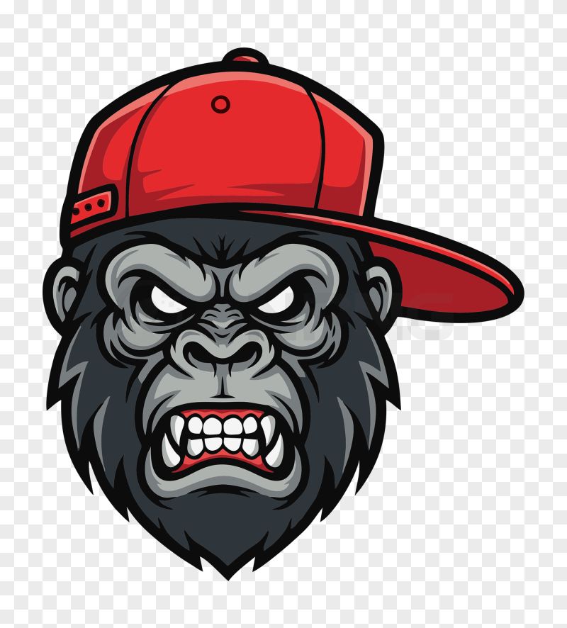 Angry Gorilla Transparent Background PNG