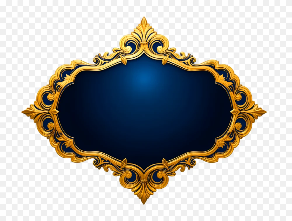 Baroque Gold Frame Transparent Background PNG Transparent Background