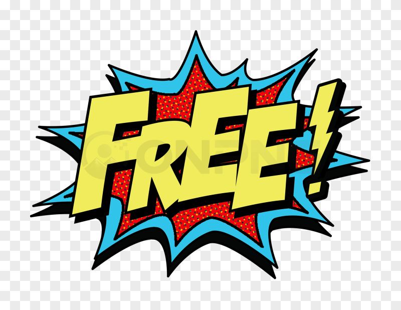 Comic Free Text Transparent Background