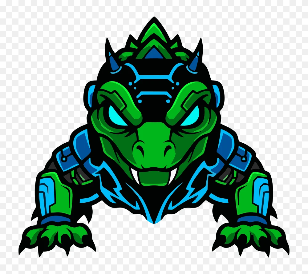 Cyborg Dinosaur Mascot PNG Transparent Background  Transparent Background