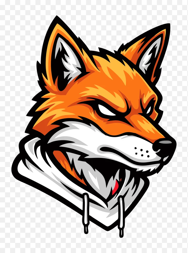 Fierce Fox Mascot Transparent Background PNG  Transparent Background