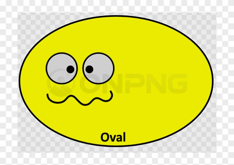 Funny Oval Emoji PNG Transparent Background