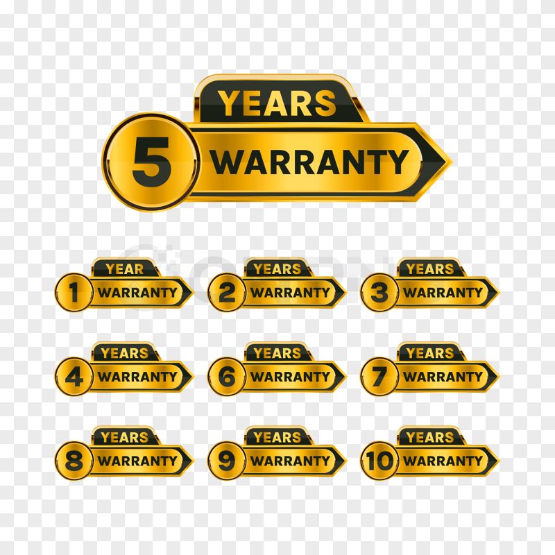 Gold Warranty Badge PNG Transparent Background