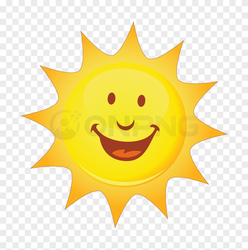 Happy Sun Vector PNG Transparent Background