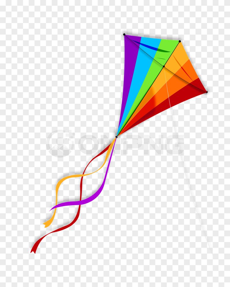 Rainbow Kite Transparent Background PNG
