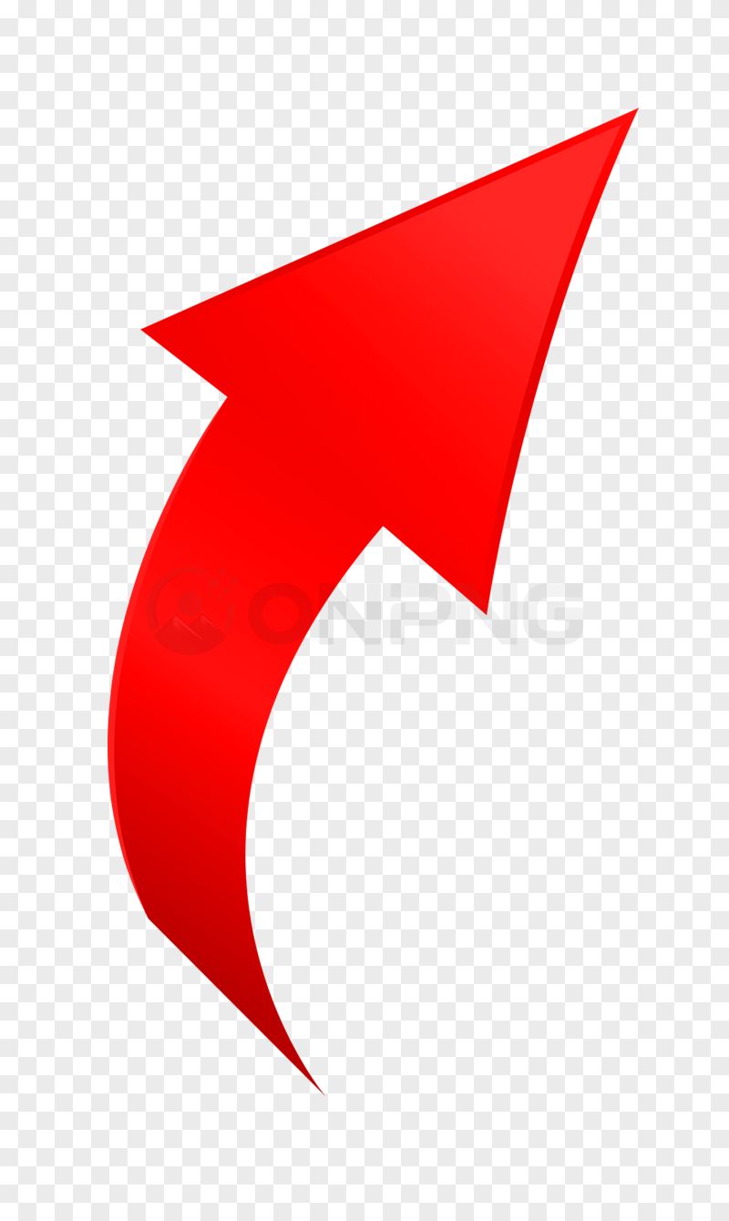 Red Curved Arrow Transparent Background