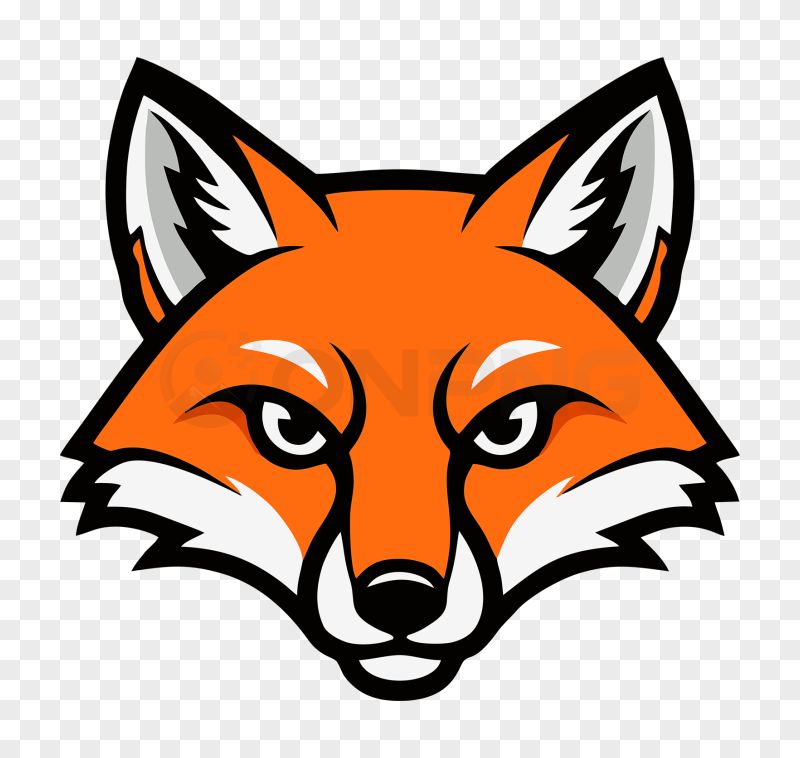 Rogue Fox Mascot Logo Transparent Background PNG
