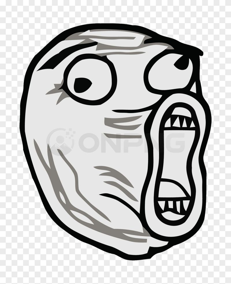 Shocked Meme Face Transparent Background PNG