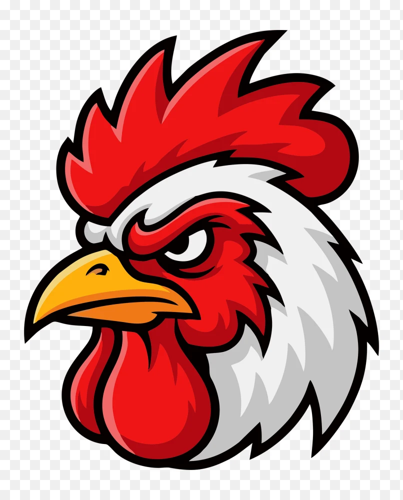 War Rooster Mascot Logo Transparent Background PNG  Transparent Background