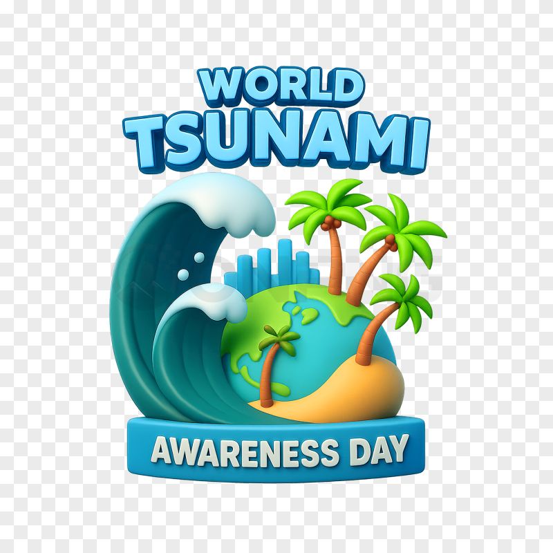 World Tsunami Awareness Day Transparent Background