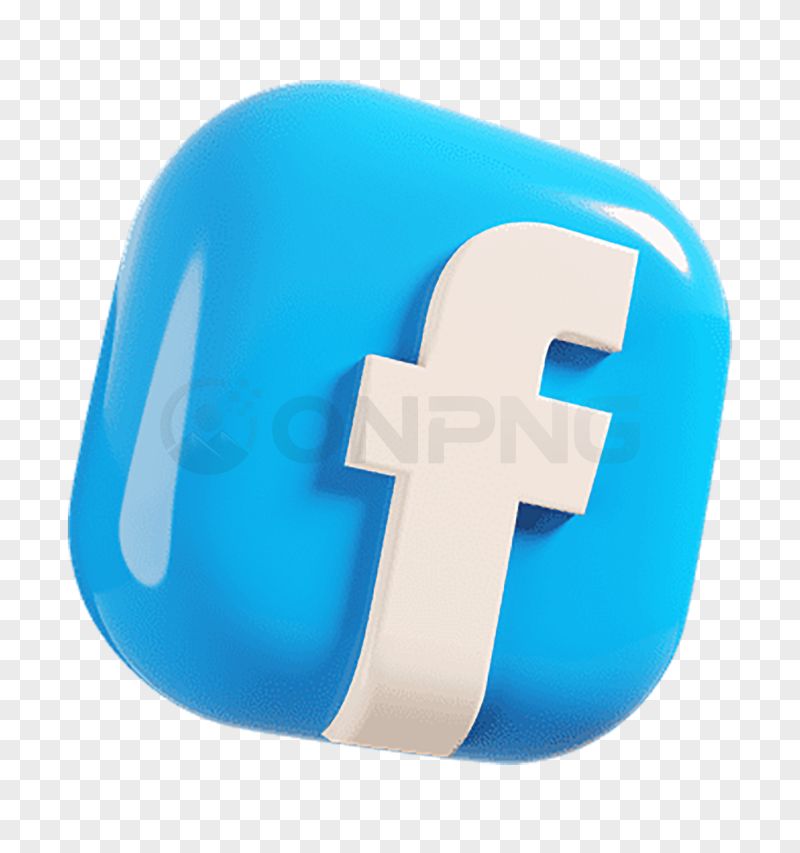 3D Facebook Logo Transparent Background PNG