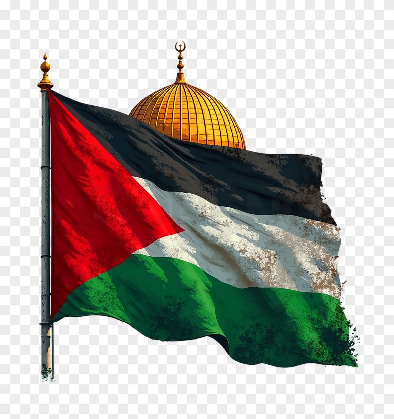 Aqsa Mosque Free Palestine Flag PNG Image