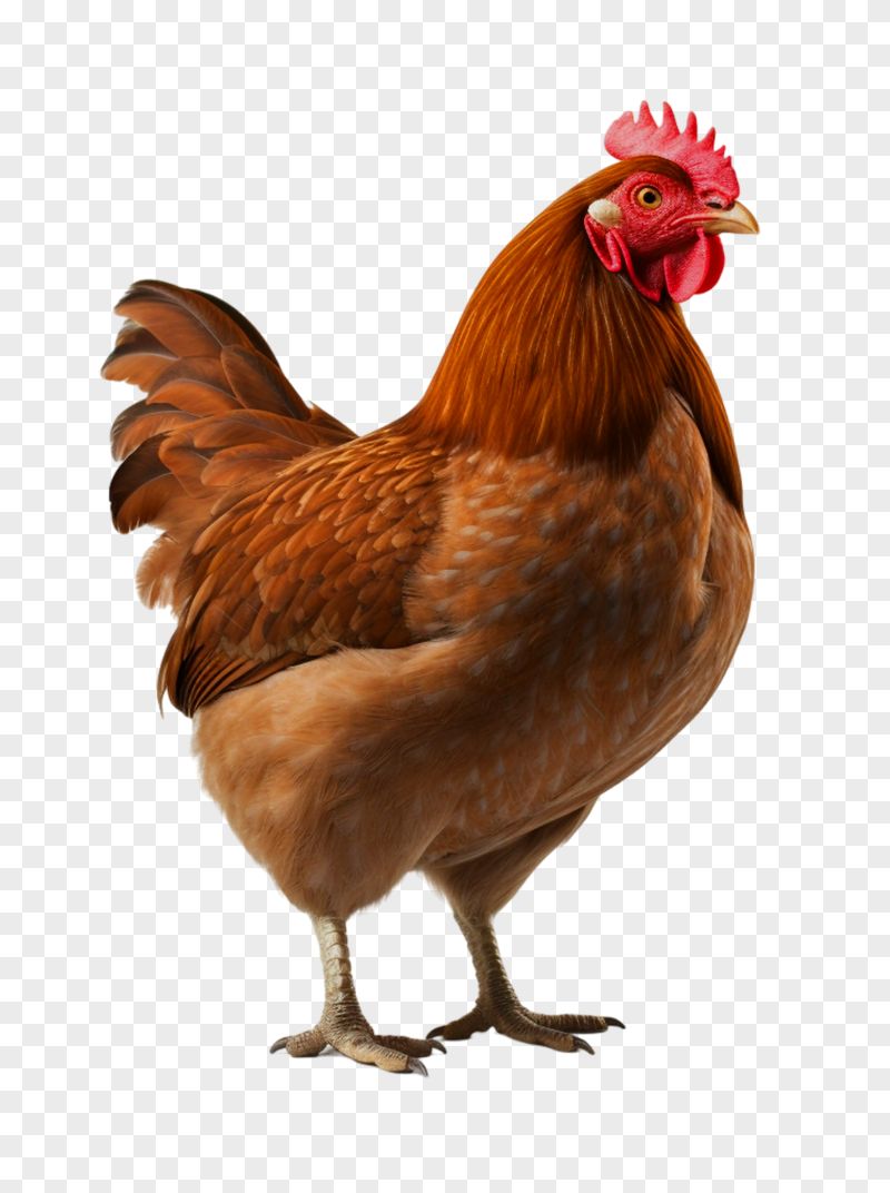 Brown Chicken Transparent Background PNG Image