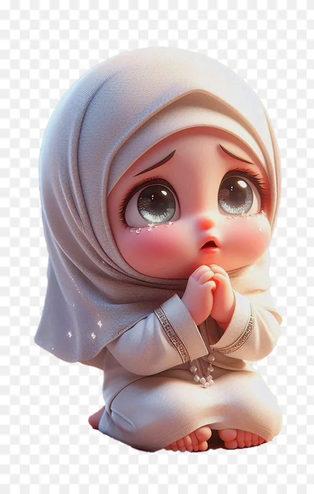 Cute Praying Muslim Girl Transparent Background PNG  Transparent Background