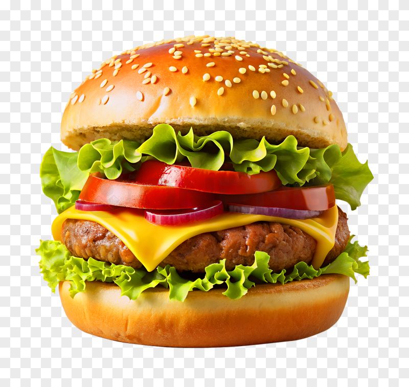 Delicious Burger PNG Transparent Background