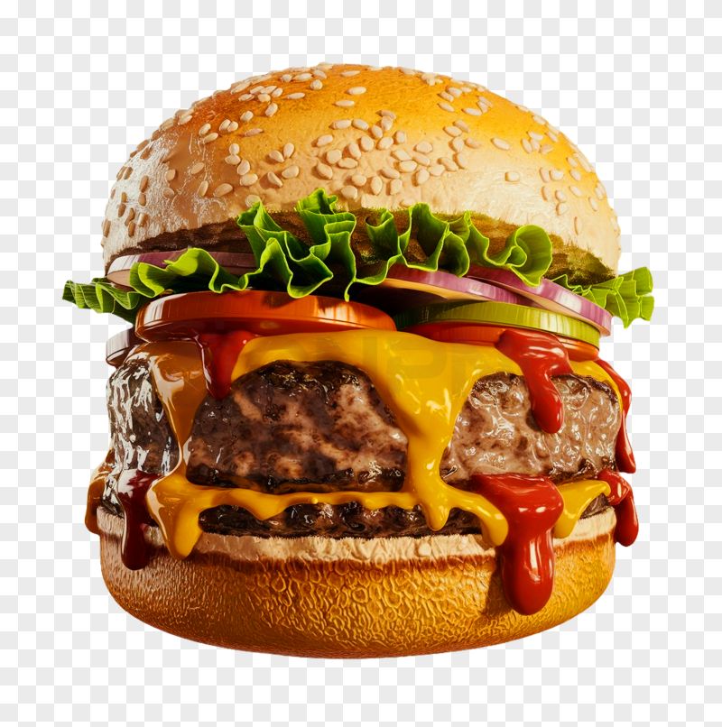 Delicious Burger PNG transparent background