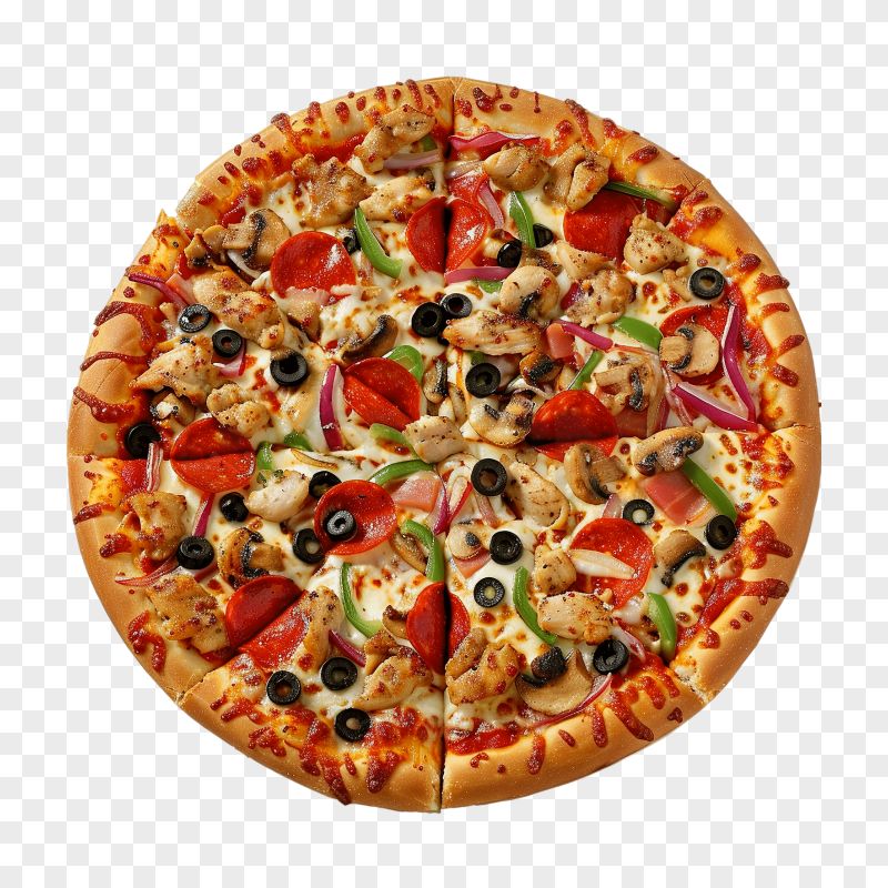 Delicious Pepperoni Pizza PNG Transparent Background
