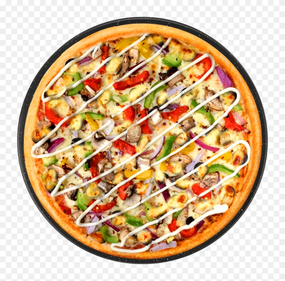 Delicious Pizza Top View Transparent Background PNG  Transparent Background