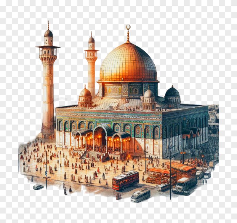 Dome of the Rock transparent background PNG
