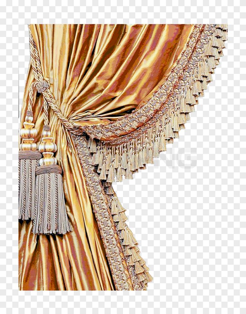 Golden Curtains (Parda) Transparent Background PNG