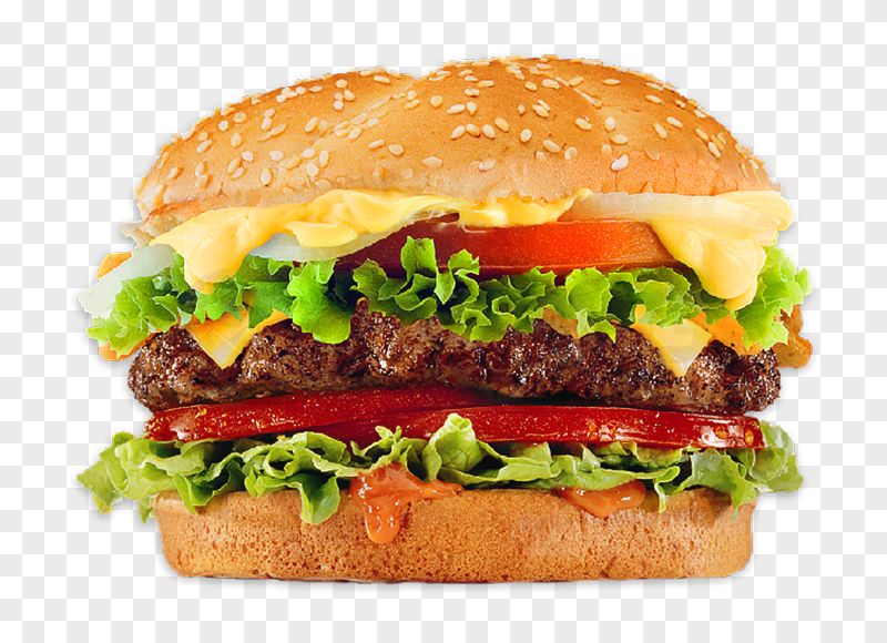Juicy Cheeseburger PNG Transparent Background