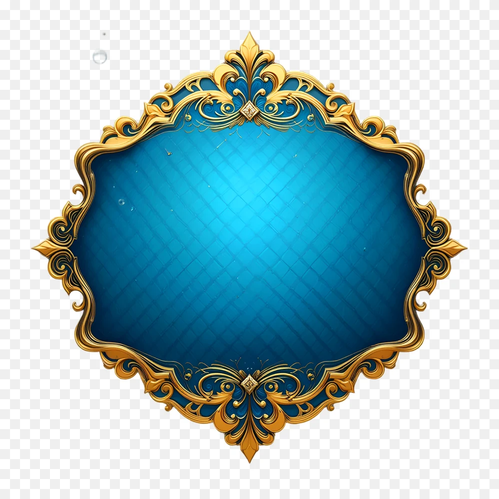 Ornate Gold Frame Transparent Background PNG  Transparent Background