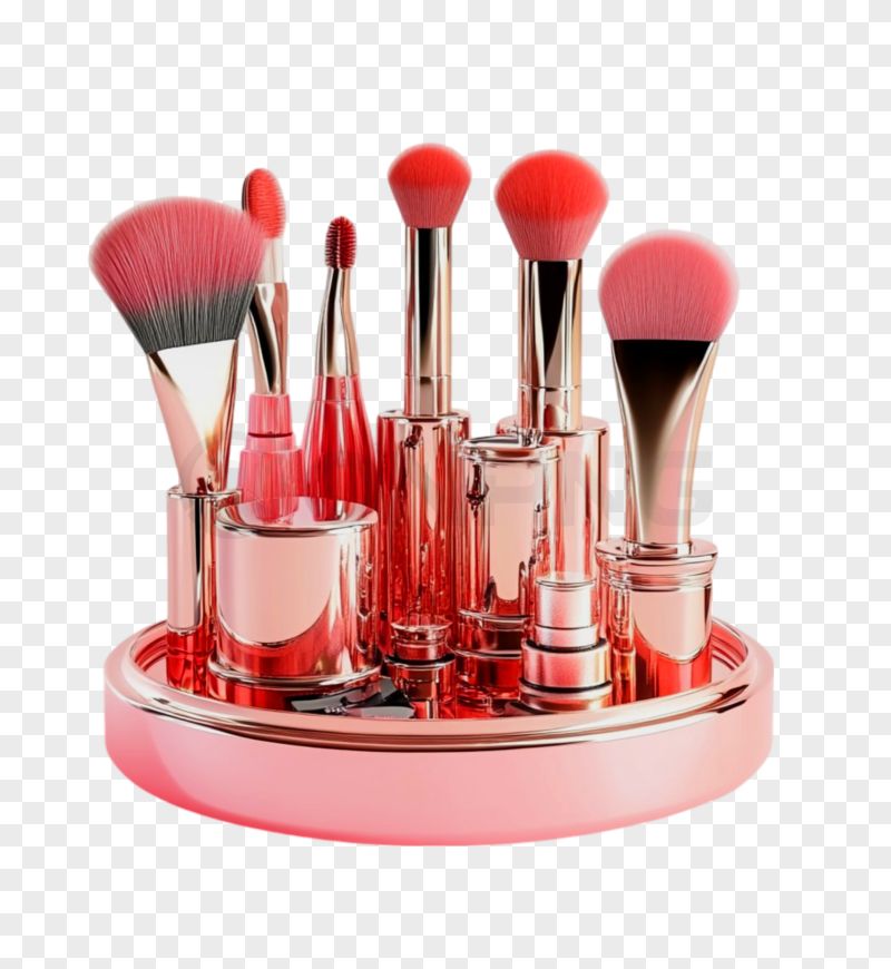 Pink Makeup Brushes Transparent Background