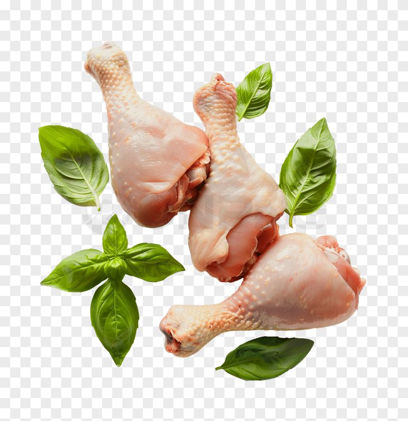 Raw Chicken Drumsticks PNG Transparent Background