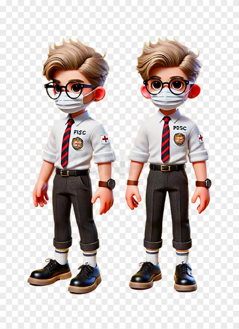 Student Character 3D PNG Transparent Background