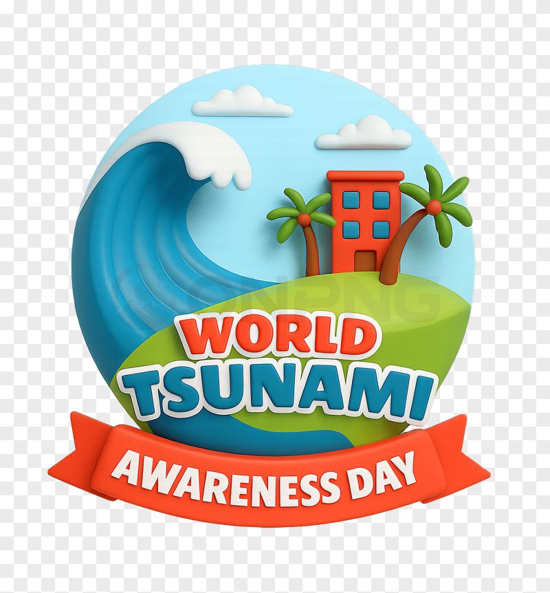 World Tsunami Awareness Day 3D PNG