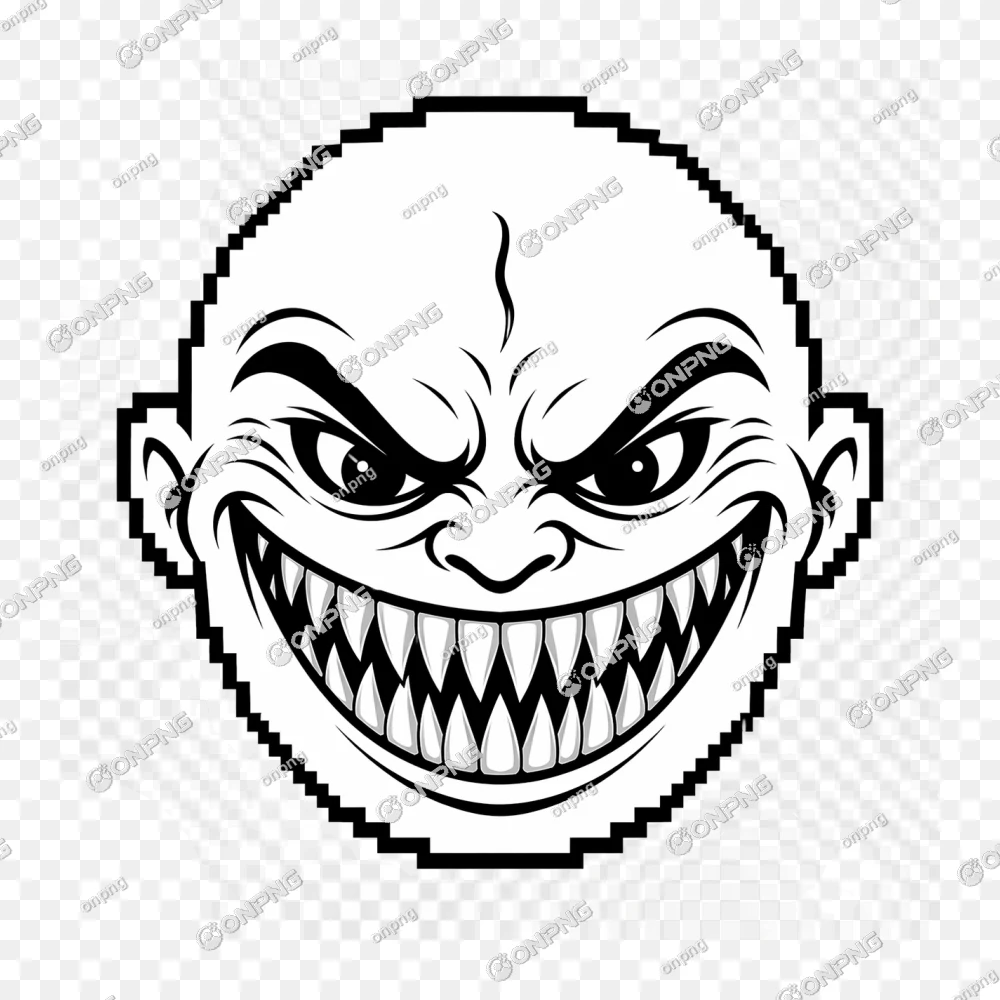 Scary Troll Face Png Evil Grinning Monster Face Transparent Background